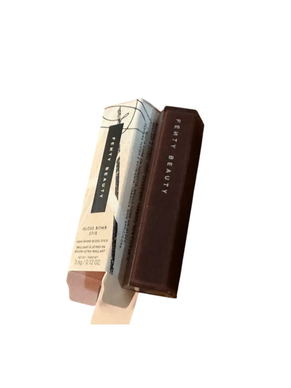 New Fenty Lipstick, Glossy Brown Hot Chocolit, Gloss Bomb Stix